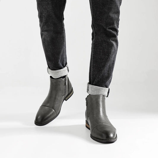 Boots Men Comfortable Fashion 2025 Brand Boots Leather