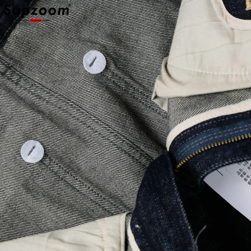 Supzoom Nouveauté Vente Chaude Top Mode Automne Fermeture Éclair Braguette Délavé Décontracté Patchwork Cargo Denim Poches Coton Jeans Hommes