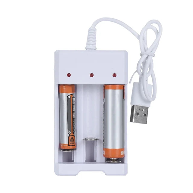 Nouveau chargeur de batterie rechargeable rapide à fente USB 3/4 haute vitesse avec protection contre les courts-circuits, station de batterie rechargeable AAA et AA