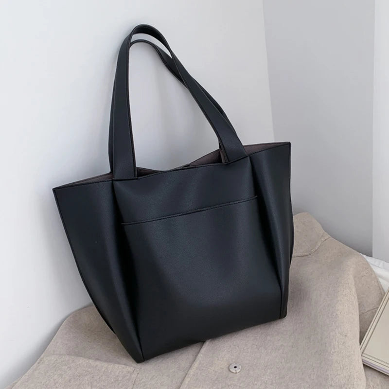 Sac à main en cuir PU de haute qualité pour femme, grande capacité, à bandoulière, fourre-tout rétro