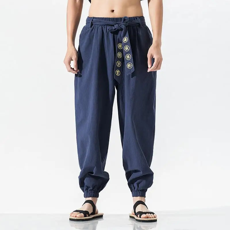 Pantalons sarouel streetwear, boutique en ligne, bas d'entraînement de rue, vêtements traditionnels chinois pour hommes, Kungfu, grande taille, 5XL