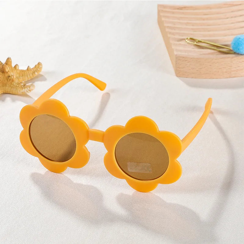 New Sun Flower Kids Sunglasses UV400 for Boy Girls Toddler Lovely Baby Sun Glasses Round Cute Children Outdoor Eyewear