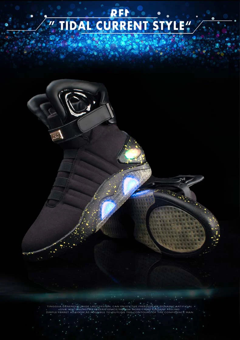 Chaussures Air New pour hommes, bottes Retour vers le futur, chaussures montantes, baskets, bottines Chelsea, mocassins montants, bottes, chaussures vulcanisées