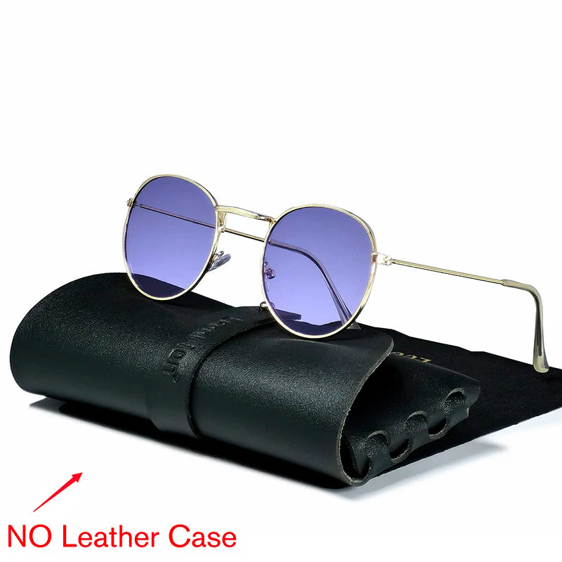 LeonLion Round Retro Sunglasses Men Round Vintage Sun Glasses for Men/Women Luxury Eyewear Men Metal Lunette Soleil Homme UV400