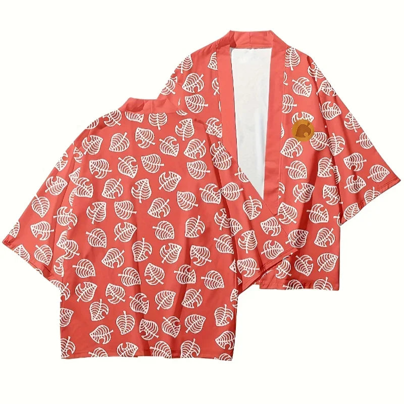 Costume de Cosplay Rick pour Homme et Femme, Kimono Japonais Imprimé Cuir oral elu Mignon, Everak, Rose, Vert, Cardigan Haori