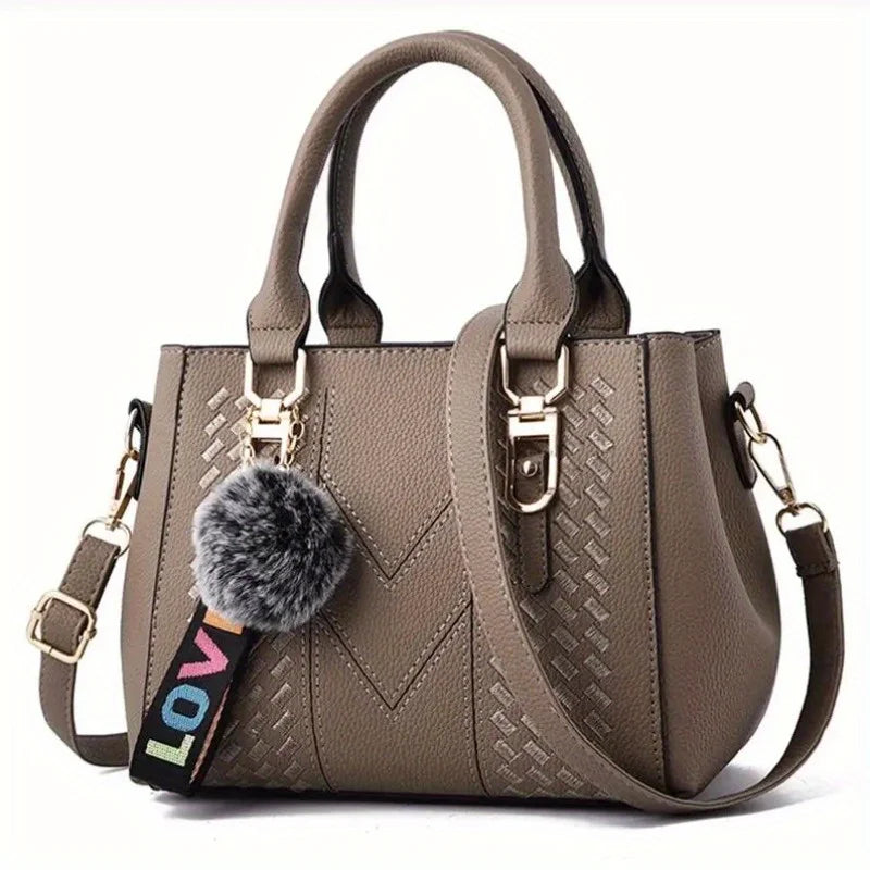 Embroidery Messenger Bags Women Handbags Bags For Women Sac A Main Ladies Hair Ball Hand Bag