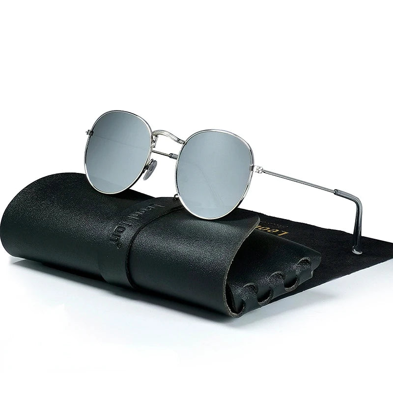 LeonLion Round Retro Sunglasses Men Round Vintage Sun Glasses for Men/Women Luxury Eyewear Men Metal Lunette Soleil Homme UV400