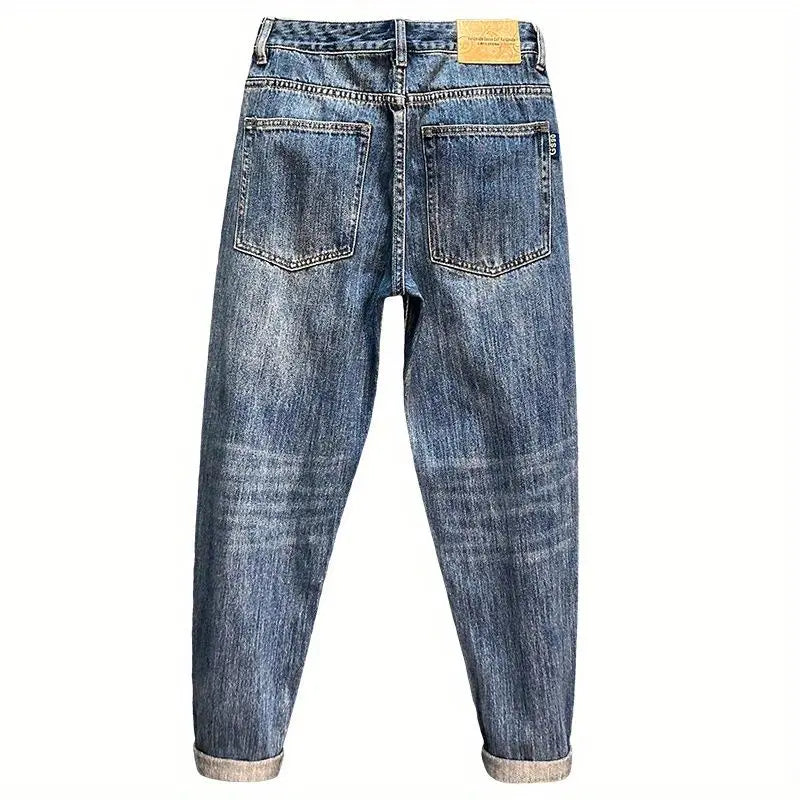 Mode Harajuku 2025 Vêtements de créateur Vintage Jeans pour hommes Printemps Automne Nouveau Cône lâche Droit Grande taille Pantalon papa Pantalon décontracté