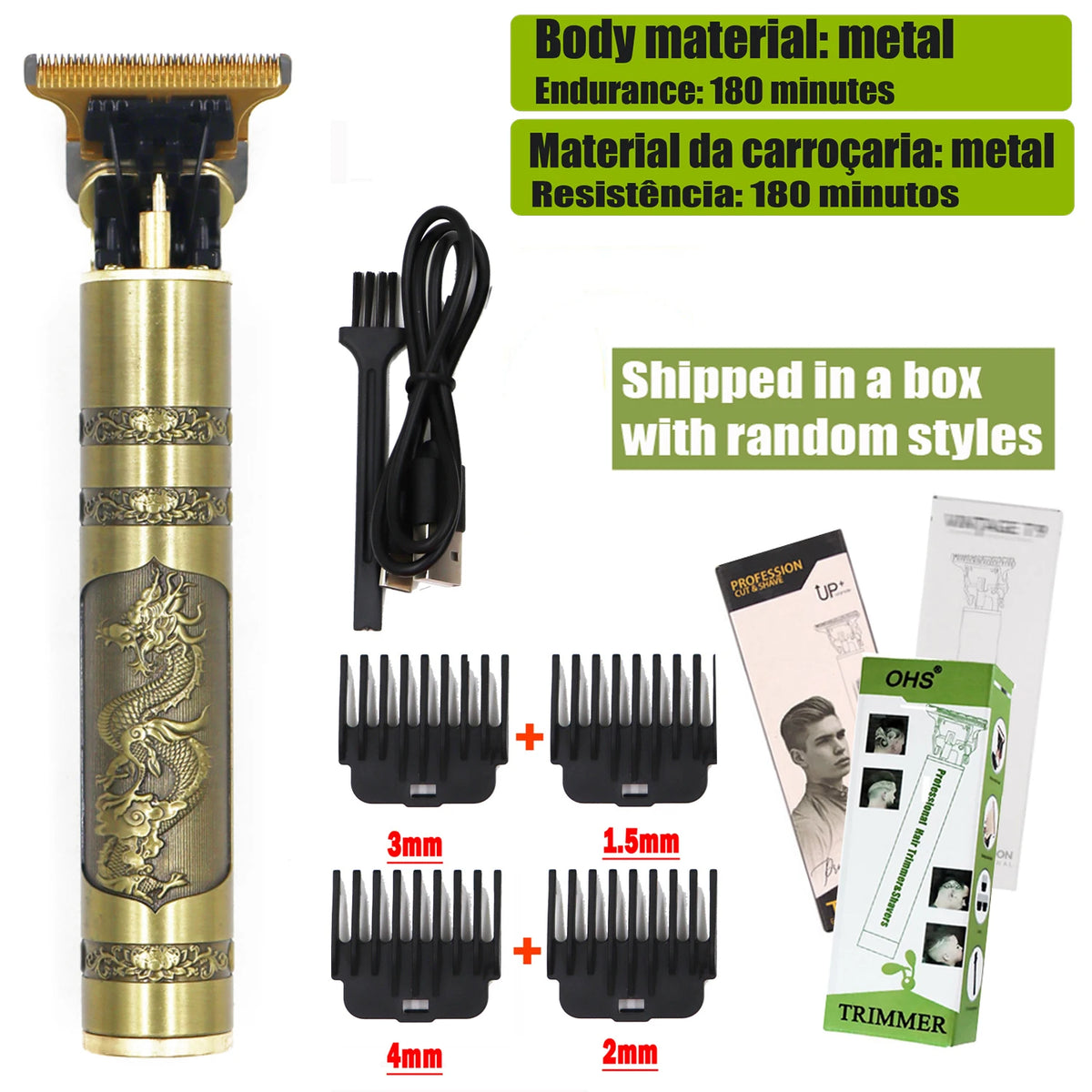 Tondeuse à cheveux T9 pour hommes, rasoir électrique de 0 mm, pour la réparation de la barbe et des poils du corps