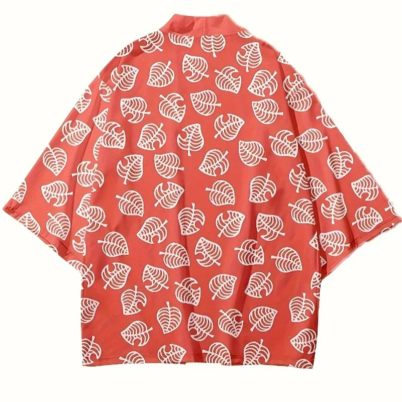 Costume de Cosplay Rick pour Homme et Femme, Kimono Japonais Imprimé Cuir oral elu Mignon, Everak, Rose, Vert, Cardigan Haori