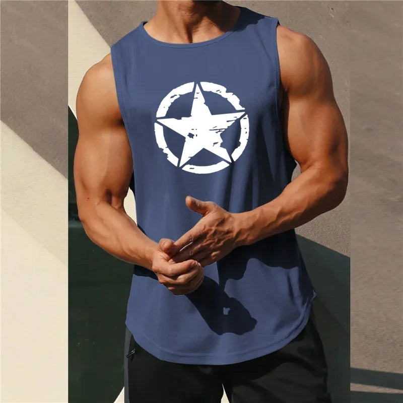 Men's Clothing Gym Quick-drying Sportswear T Shirt For Men Summer Fitness Tank Tops Male Mesh Basketball Sleeveless Shirt Vest