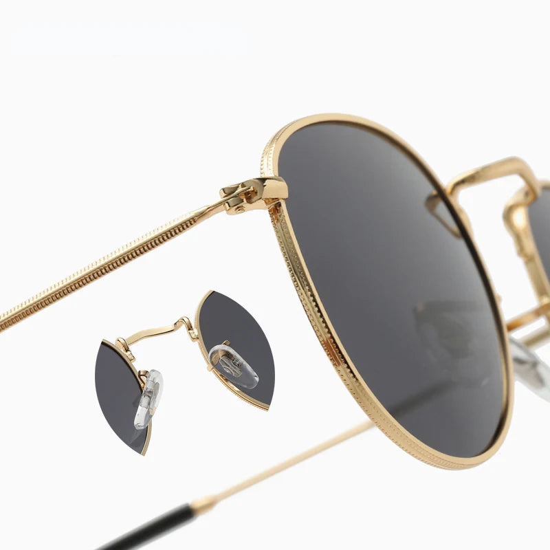 LeonLion 2023 Round Retro Sunglasses Men Round Vintage Glasses for Men/Women Luxury Eyewear Men Metal Lunette Soleil Homme UV400