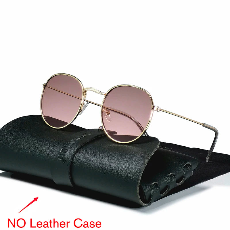 LeonLion Round Retro Sunglasses Men Round Vintage Sun Glasses for Men/Women Luxury Eyewear Men Metal Lunette Soleil Homme UV400