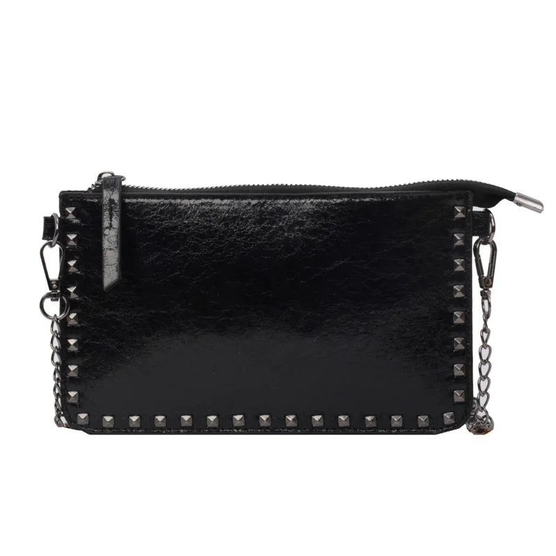 Sacs à bandoulière de couleur unie pour femmes, porte-monnaie à chaîne pour téléphone portable, sac messager à bandoulière tendance