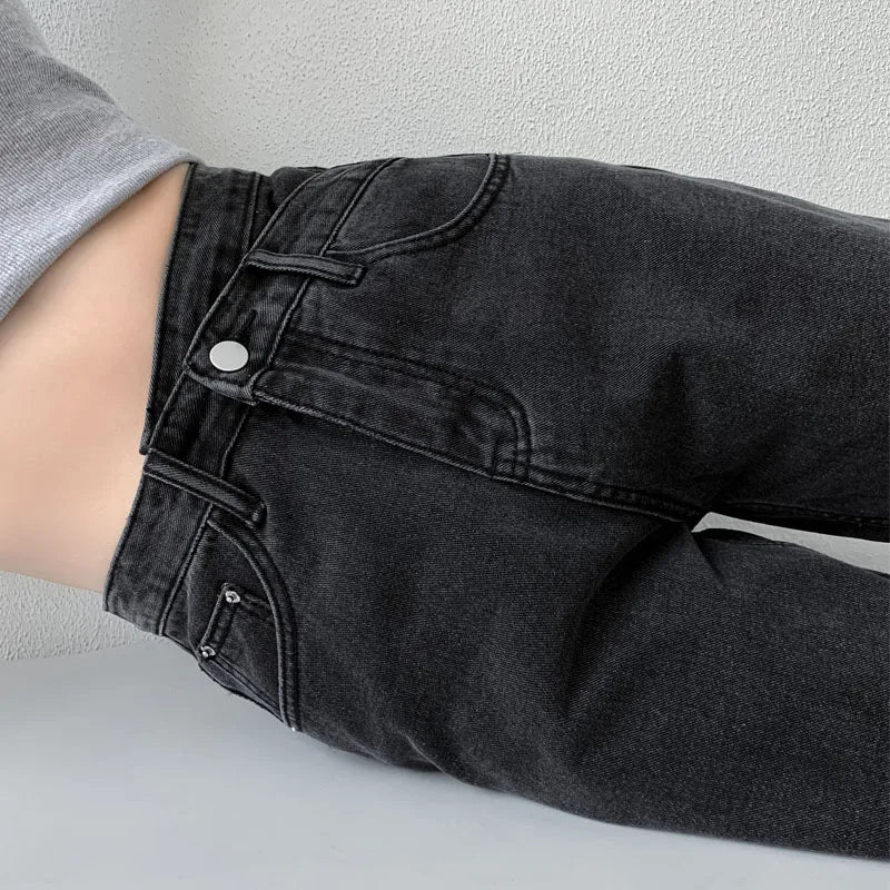ZOENOVA Jeans Women Wide Leg Pants Mom Femme Black Blue Jeans High Waist Woman Trousers 2023 Clothing Pantalones Spodnie Damskie