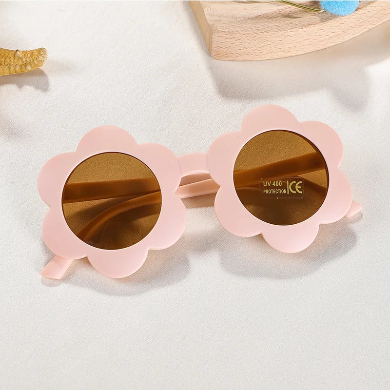 New Sun Flower Kids Sunglasses UV400 for Boy Girls Toddler Lovely Baby Sun Glasses Round Cute Children Outdoor Eyewear