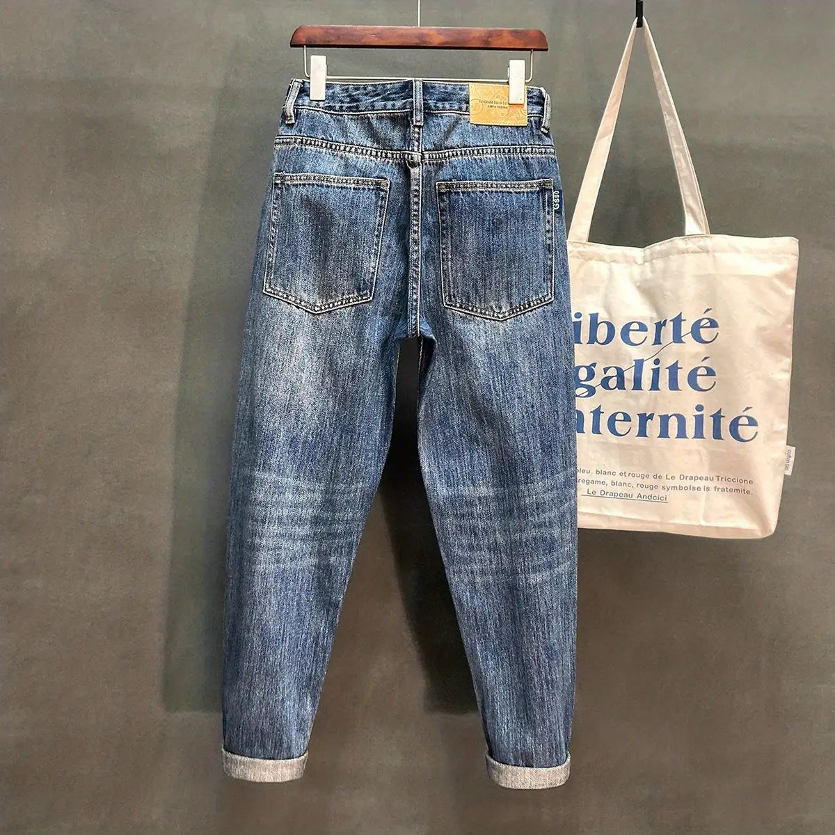 Mode Harajuku 2025 Vêtements de créateur Vintage Jeans pour hommes Printemps Automne Nouveau Cône lâche Droit Grande taille Pantalon papa Pantalon décontracté