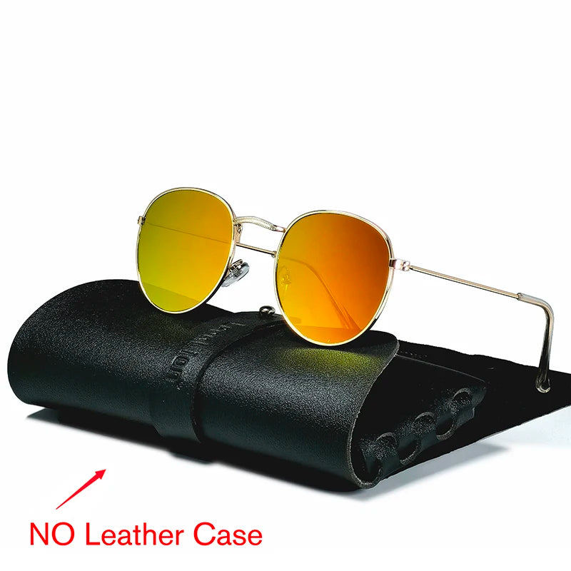 LeonLion Round Retro Sunglasses Men Round Vintage Sun Glasses for Men/Women Luxury Eyewear Men Metal Lunette Soleil Homme UV400