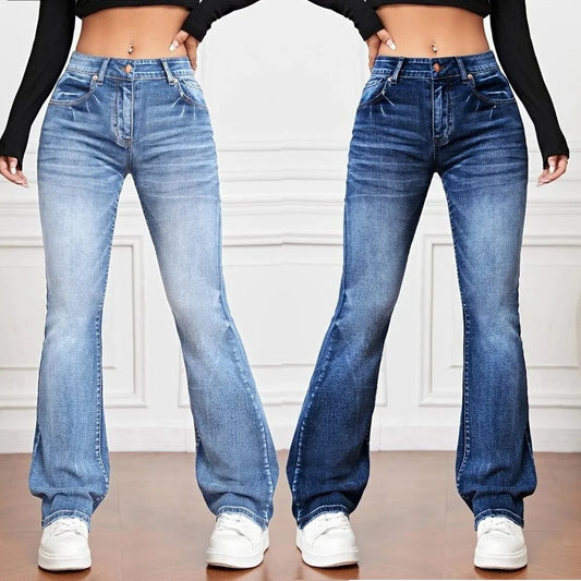 Women Stretch Denim Jeans Ladies Slim Straight Pants Casual Pantalones de mujer pantalon femme