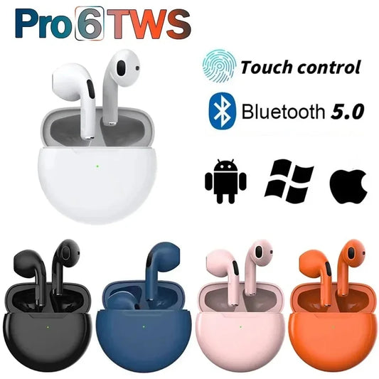 Écouteurs sans fil Air Pro 6 TWS avec micro, écouteurs Bluetooth Fone, écouteurs de sport, écouteurs de course pour écouteurs Xiaomi Pro6