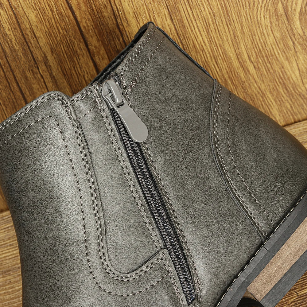 Boots Men Comfortable Fashion 2025 Brand Boots Leather