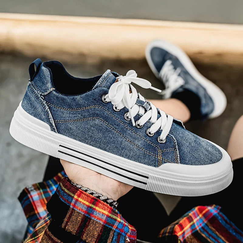 2025 Cowboy Men's Vulcanize Shoes Big Size 48 Skateboard Shoes Man Low Top Comfy Casual Shoes for Man Sneaker Summer Espadrilles