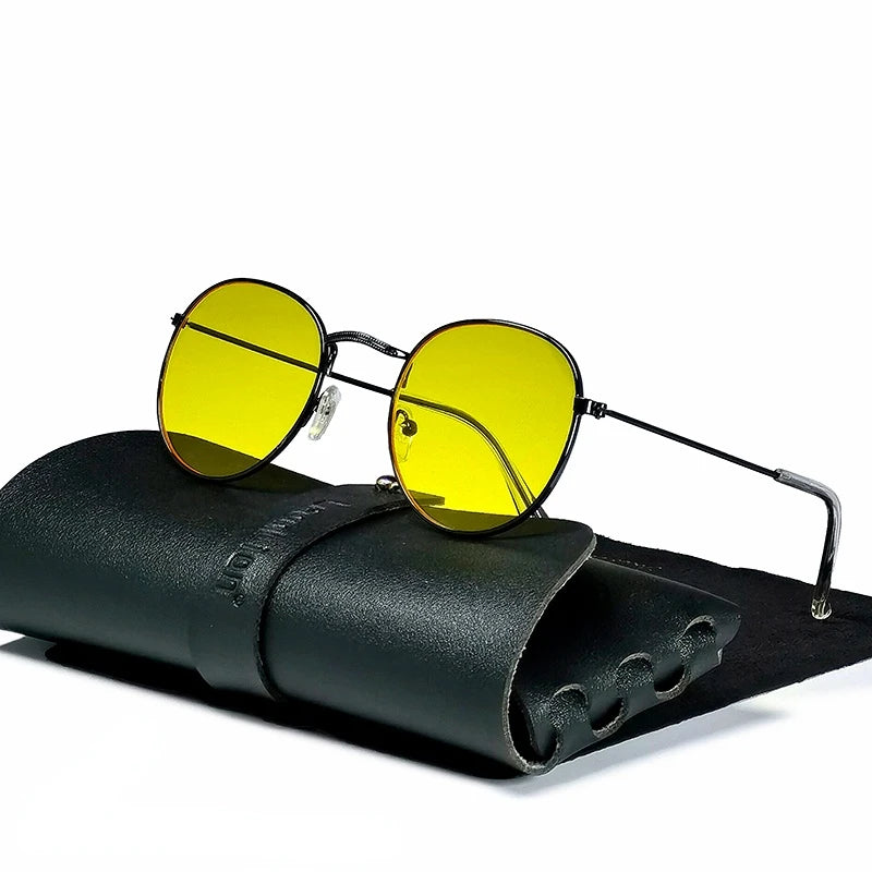 LeonLion Round Retro Sunglasses Men Round Vintage Sun Glasses for Men/Women Luxury Eyewear Men Metal Lunette Soleil Homme UV400