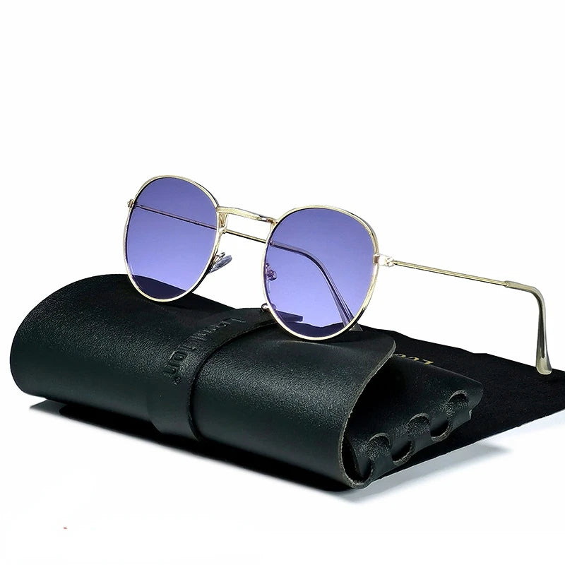 LeonLion Round Retro Sunglasses Men Round Vintage Sun Glasses for Men/Women Luxury Eyewear Men Metal Lunette Soleil Homme UV400