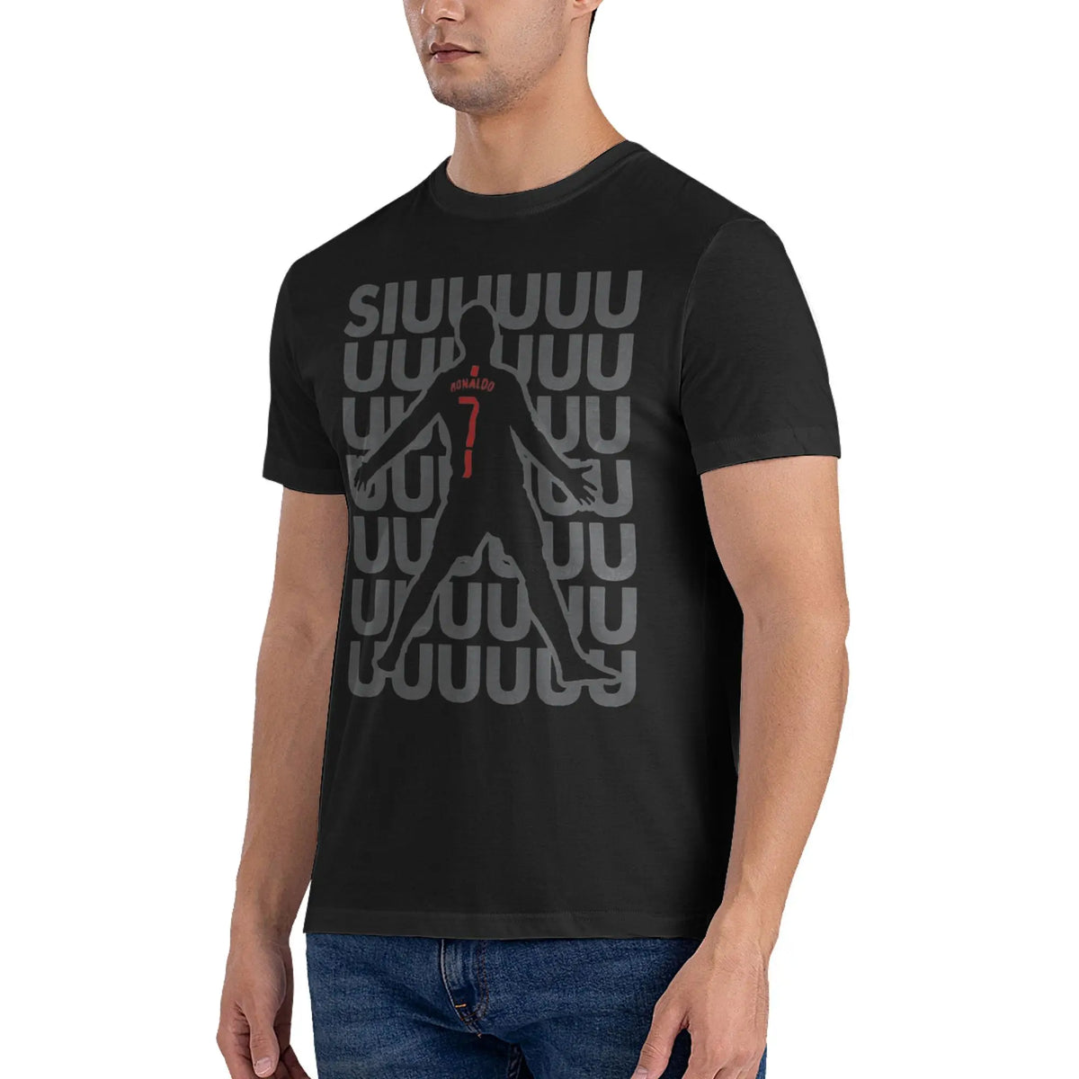 Siuuuuuu Cristianos Ronaldos Cr7s Football T-Shirts Men Women Cotton Tee Shirt Crew Neck Short Sleeve T Shirt Original Clothing