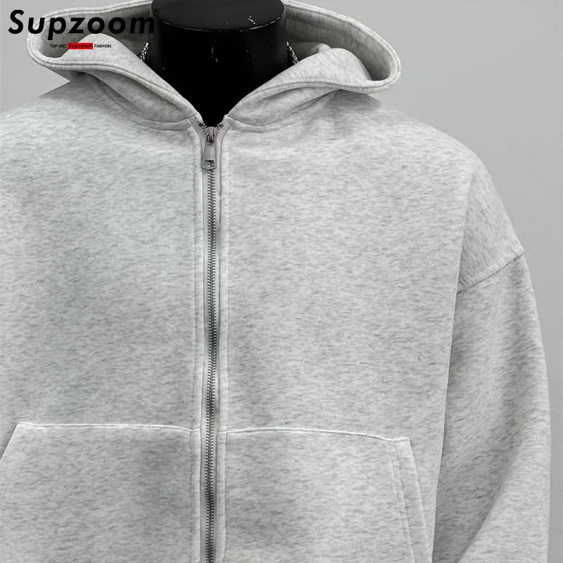 Supzoom Top Fashion Loose Automne et Hiver Nouveauté Style Américain Tendance Sac à Dos Intégré Populaire Décontracté Coton Sweats à Capuche
