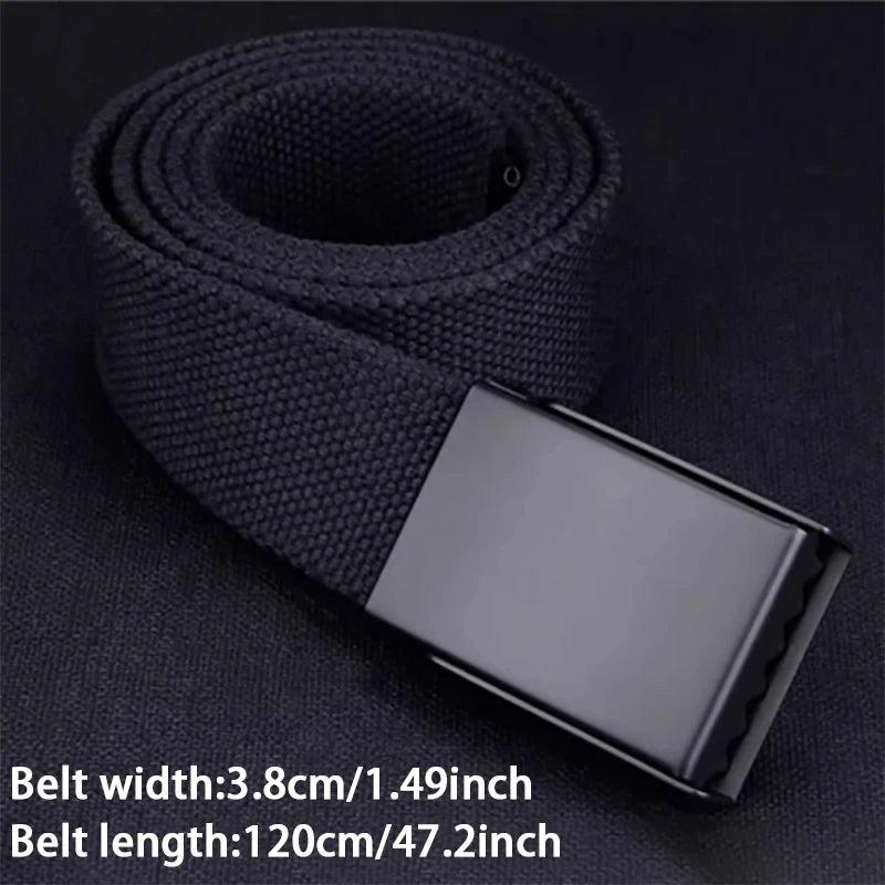 New Men Belt New Fashion Unisex Army Tactical Waist Belt Jeans Male Casual Luxury Canvas 3.8cm Webbing Waistband Ceinture Femme