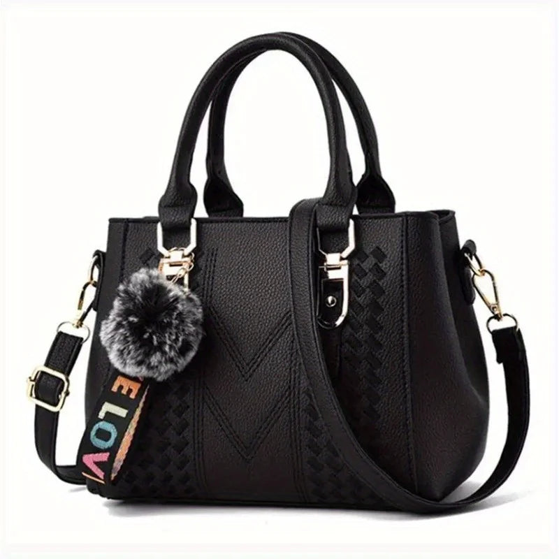 Embroidery Messenger Bags Women Handbags Bags For Women Sac A Main Ladies Hair Ball Hand Bag