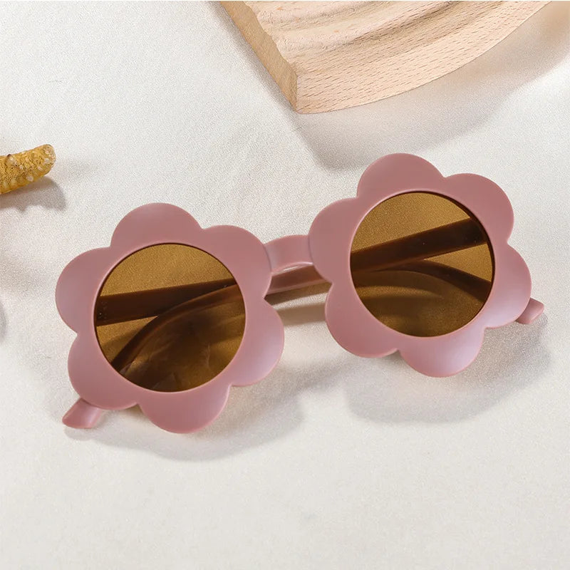 New Sun Flower Kids Sunglasses UV400 for Boy Girls Toddler Lovely Baby Sun Glasses Round Cute Children Outdoor Eyewear
