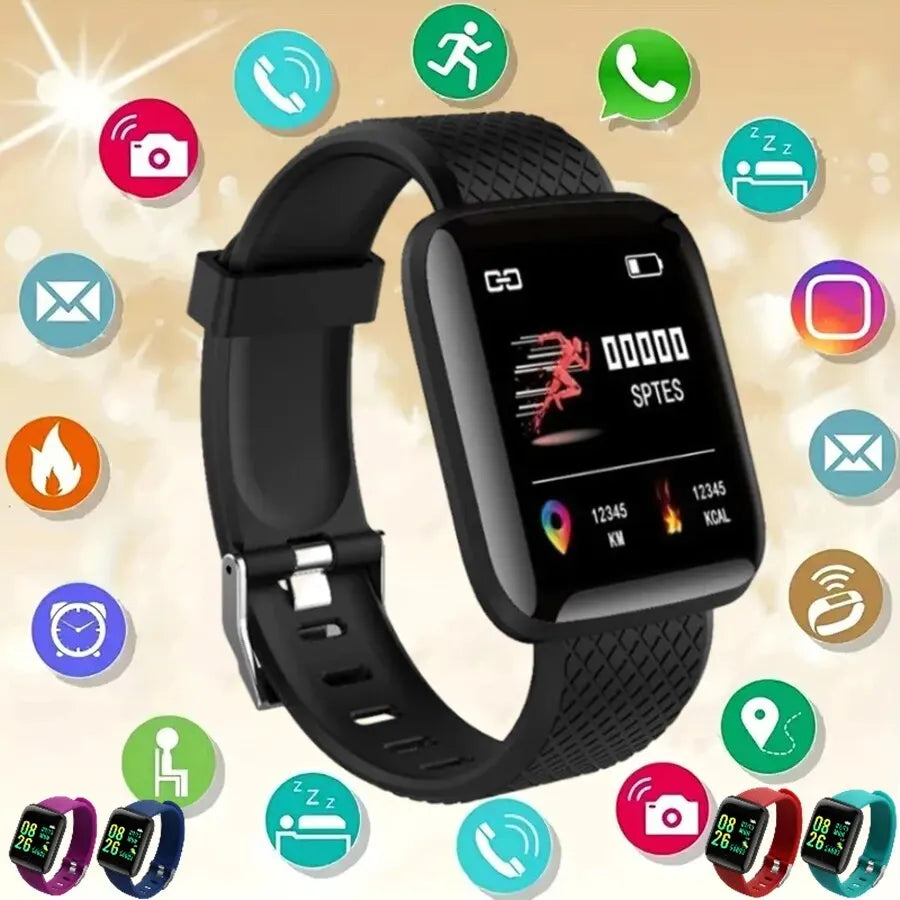 Montre connectée multifonction pour hommes, femmes et enfants, rappel de messages, contrôle de la musique, sport, pas, calories, D13, réveil, 116Plus